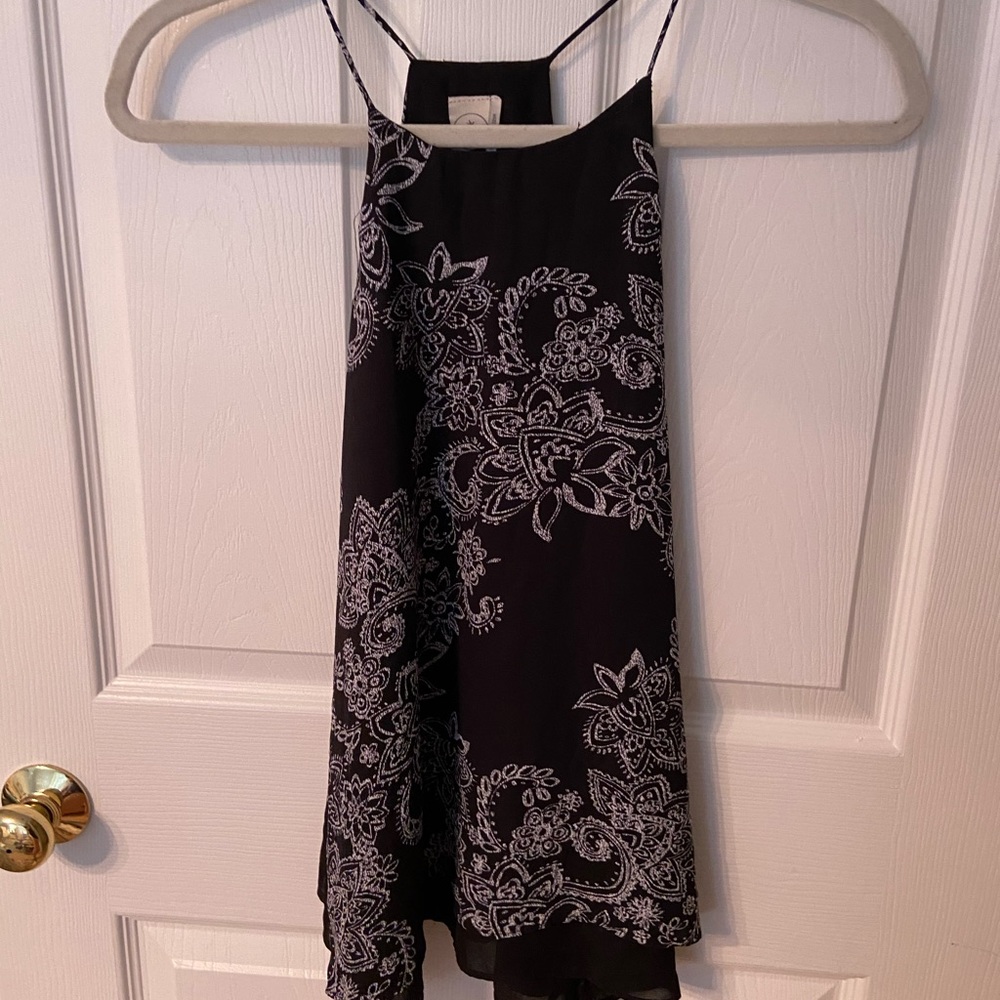 Black Paisley Tank Top